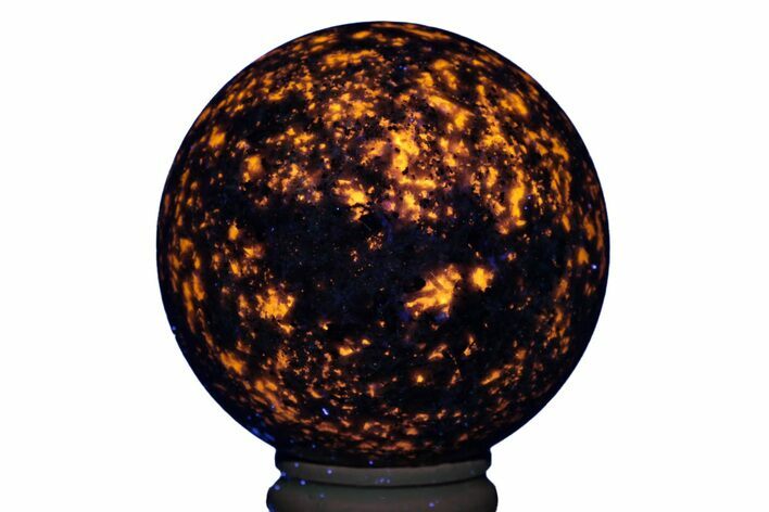 Fluorescent, Sodalite-Syenite Sphere - China #222770